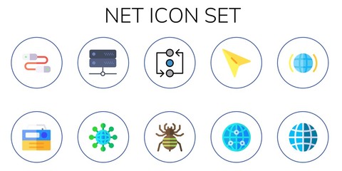 net icon set