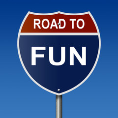 Road to Fun Highway Sign