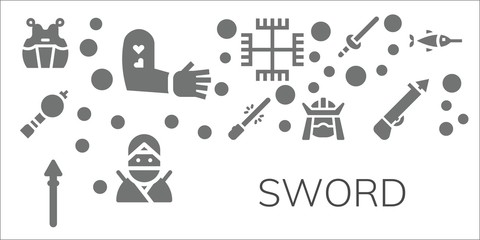sword icon set
