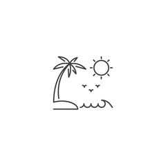 Summer holiday.Vector logo icon template