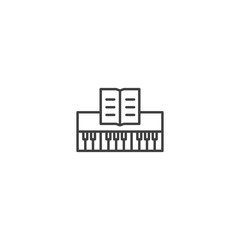 Obraz premium Piano music instrument icon vector