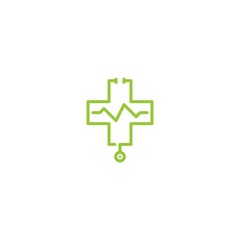 Medical Check up. Vector logo icon template