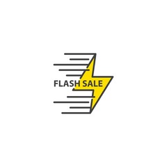 Flash sale vector flat illustration on white background