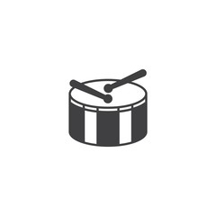Drum music instrument icon vector
