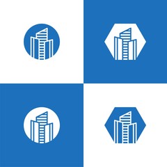 City building, real estate. Vector logo icon template