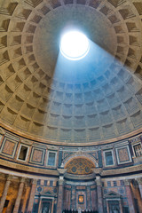 Best places in Rome, Pantheon ceiling, Italy