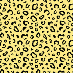 Vector animal leopard skin texture print seamless pattern