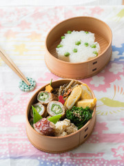 オクラの肉巻き弁当