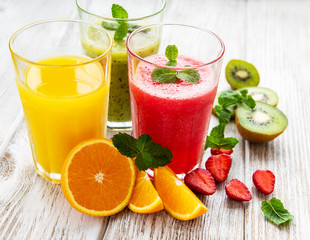Healthy fruit smoothies