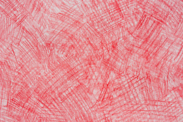 red crayon doodles on paper background texture
