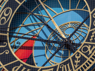 Prague Astronomical Clock on the Town Hall on Old Town Square, also called prazsky orloj in Czech.