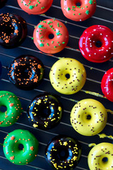 donuts in a glaze mix on  the deco and the trellis