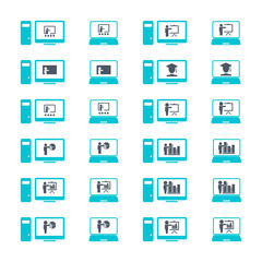 Webinar icon set 