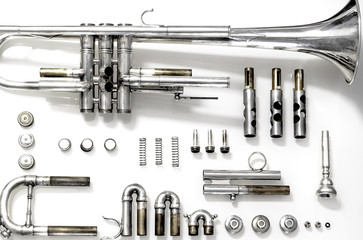 details of trumpet on a white background © evgeniyjm