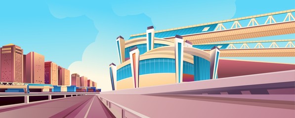 cityscape road bridges