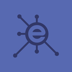 Fototapeta premium e connected logo and abstract logo