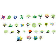 eco logo icon and abstract logo