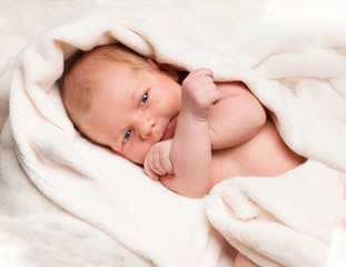 healthy newborn baby two week old sleeping