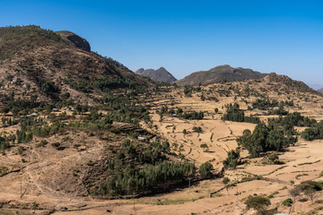 Landscape in Gheralta in Tigray, Northern Ethiopia.