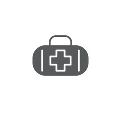 First aid kit vector icon, isolated on white background