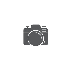 Camera flat vector icon, isolated on white background