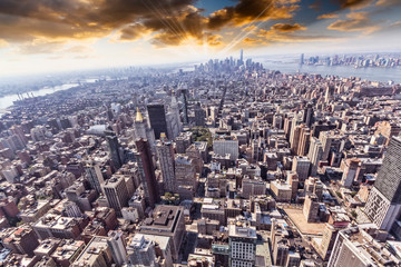 Naklejka na ściany i meble Panoramic view of Manhattan.