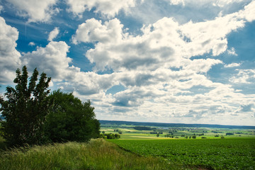 Naklejka premium Blick ins Coburger Land Franken Deutschland