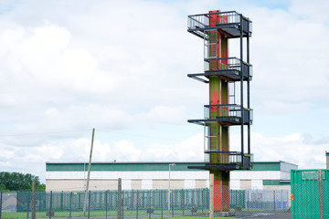 Fire training practice assault course tower for fireman
