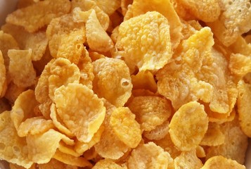 Close Up Background of Crispy Cereal Conflake