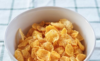 Delicious Godlen Cereal Conflake in A Bowl