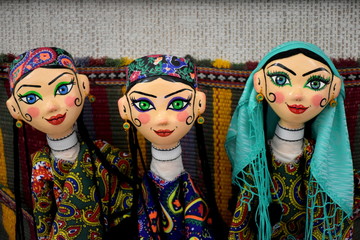 Traditional hand puppets, Bukhara, Uzbekistan 