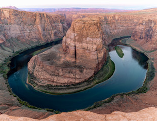 Horseshoe Bend Canyon and Colorado river in Page, Arizona, USA