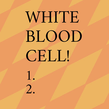 Word writing text White Blood Cell. Business photo showcasing Leucocytes in charge of protect body from infections Geometrical Blank Color Diamond Shape in Diagonal Seamless Pattern