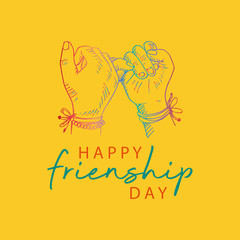  Happy Friendship day  greeting card.