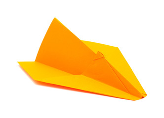 paper plane isolated on whte