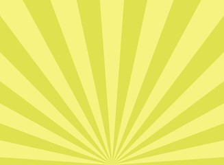 Sunlight wide abstract background. Green and yellow color burst background. Vector illustration.