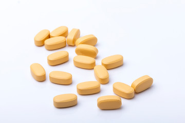 Pharmacy on white background. Medicine and healthy concept.