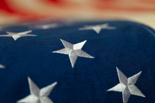 USA flag - close up studio shot