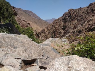 Atlas mountains located in trophical Africa - Morocco.