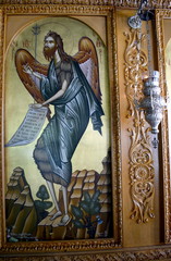 Fototapeta premium Icon of a Church in a Greek village