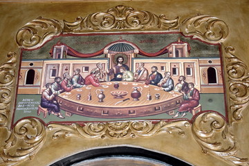 Icon of a Church in a Greek village