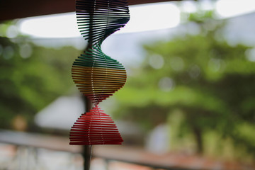 old red lamp on the wall