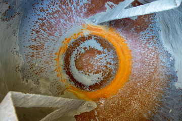 Rusty concrete mixer