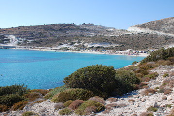 Kimolos Island, Cyclades islands / Greece 2018: The beautiful island of Kimolos