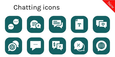 chatting icon set