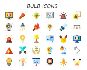 bulb icon set