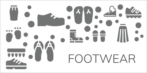 footwear icon set