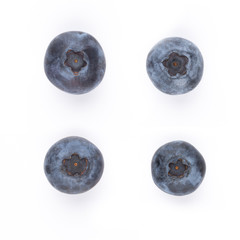 Fresh blueberry on the white background.