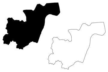 Kampong Cham Province (Kingdom of Cambodia, Kampuchea, Provinces of Cambodia) map vector illustration, scribble sketch Kampong Cham map..