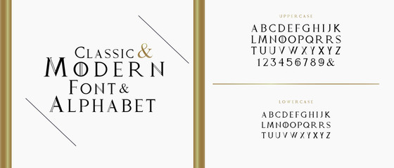 Elegant Custom alphabet.